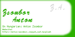 zsombor anton business card